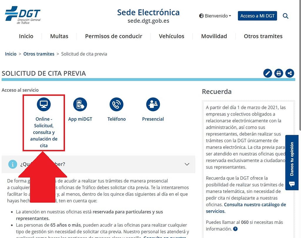 Anula o consulta tu Cita con la DGT 1 enlace de anulación de cita en DGT
