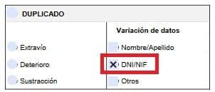 Impreso para cambiar NIE a DNI impreso DGT cambio NIE DNI