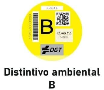 pegatina medioambiental B pegatina medioambiental B