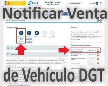 Notificar venta por internet notificar venta de vehículo en DGT