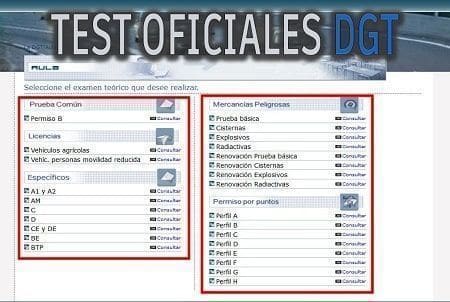 Test oficiales DGT test dgt para exámen teórico