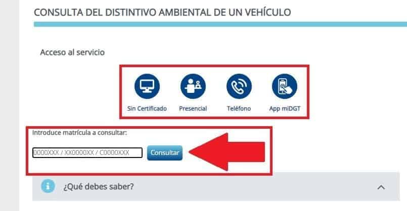 Comprobar mi pegatina ambiental Consultar pegatina medioambiental