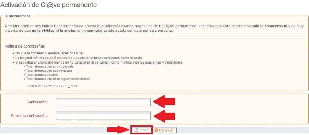 Contraseña personalizada clave permanente contraseña sistema clave permanente