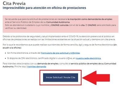 Anular cita SEPE 2 ANULAR CITA SEPE