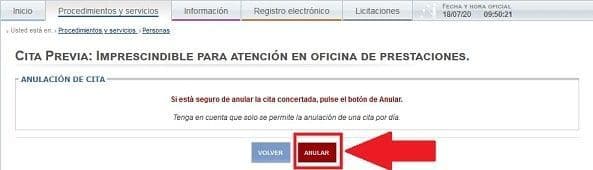 Anular cita SEPE 6 anular cita previa con oficina de empleo por internet