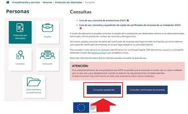Consulta de estado de prestación consulta de prestaciones sepe