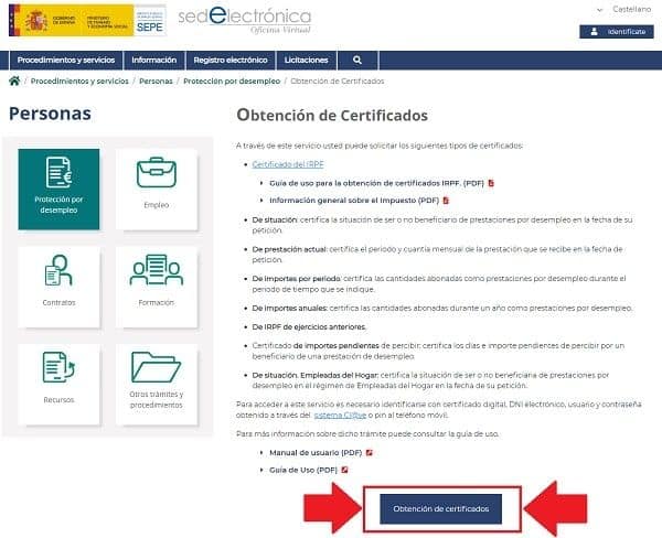 Solicitar certificado sepe por internet solicitar certificado de prestaciones sepe