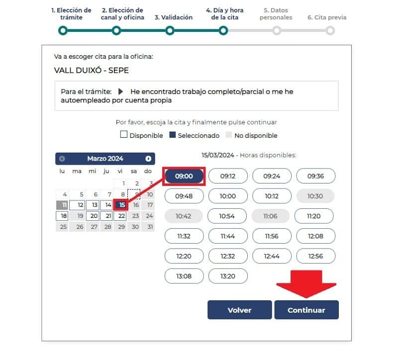 Cómo obtener cita SEPE - INEM por internet 4 horario SEPE para cita previa
