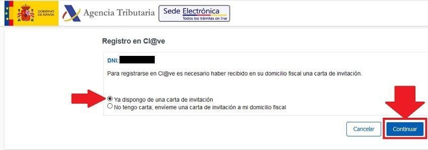 Carta invitación a clave carta agencia tributaria