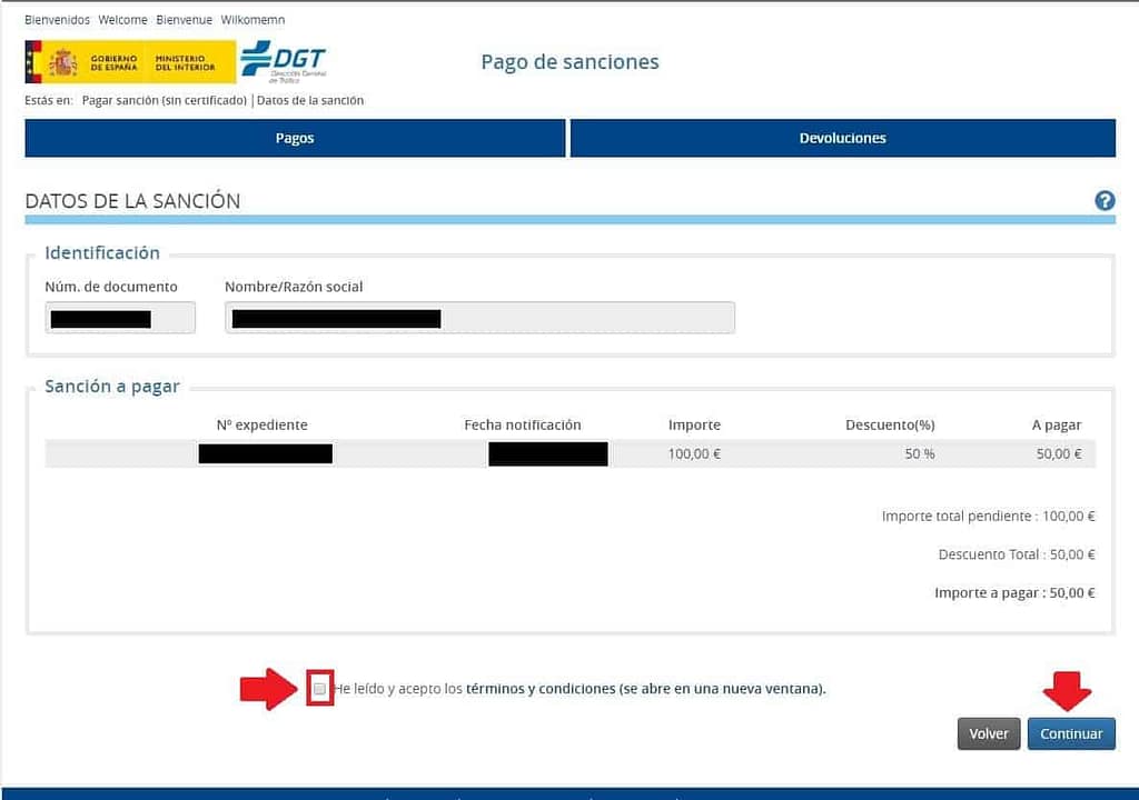 Paga tu multa DGT por internet 3 Datos de la multa a pagar por internet