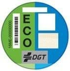 pegatina eco dgt vehículos contaminación distintivo ambiental eco para vehículos