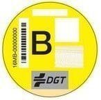 pegatina ambiental B DGT vehículos distintivo ambiental categoría B DGT