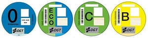 pegatinas ECO DGT vehículos disitntivos ambientales DGT