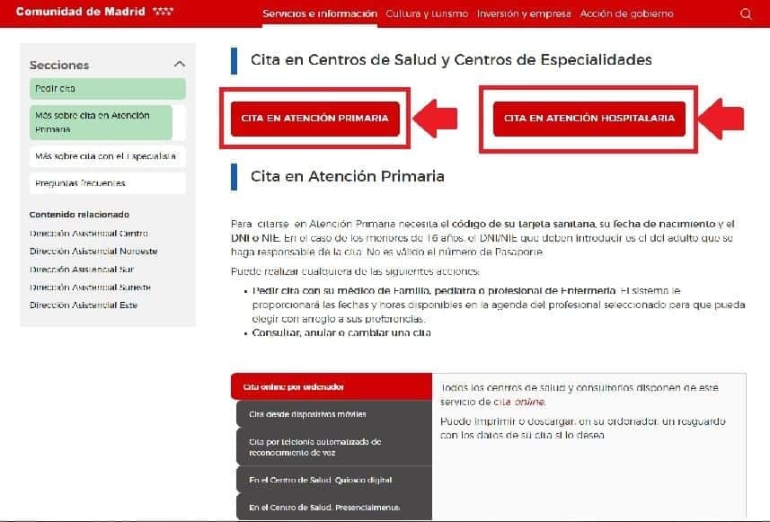 Cita Previa médico en Madrid 1 cita previa para médico comunidad de madrid