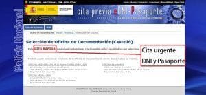 cita urgente dni y pasaporte