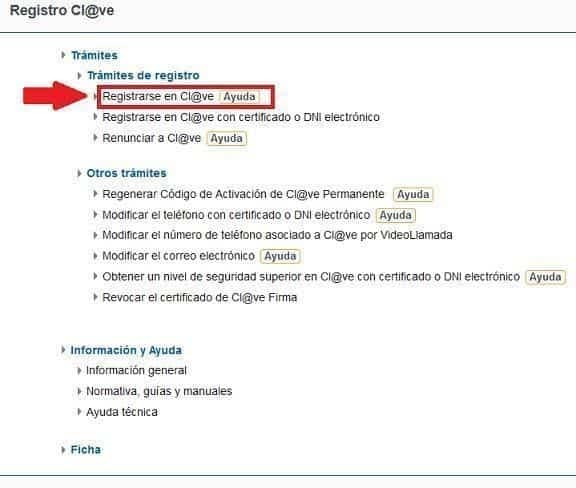 registro clave pin